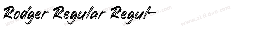Rodger Regular Regul字体转换